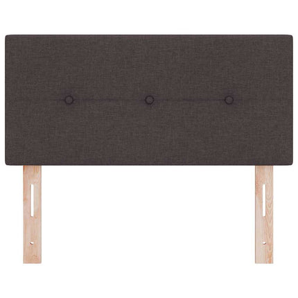 LED sengegavl med LED-lysstrimler Mørk Brun 80 cm Stof