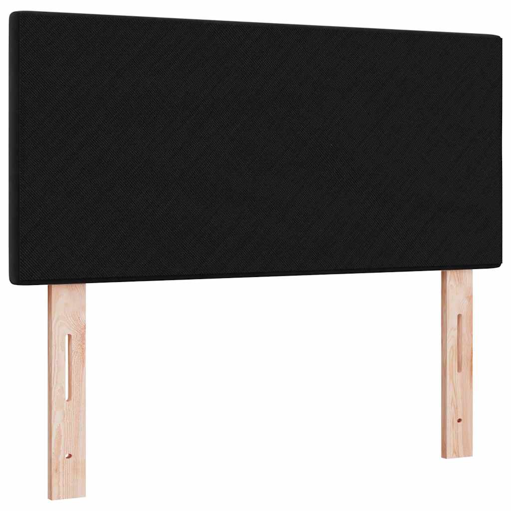 LED sengegavl med LED-lysstrimler Sort 80 cm Fløjl