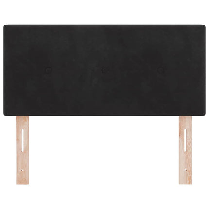 LED sengegavl med LED-lysstrimler Sort 90 cm Fløjl