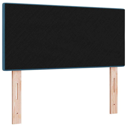 LED sengegavl med LED-lysstrimler Blå 90 cm Fløjl