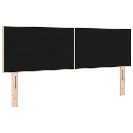 LED sengegavl med LED-lysstrimler Creme 160 cm Stof