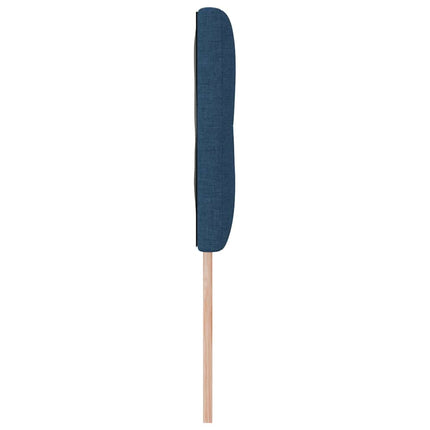 LED sengegavl med LED-lysstrimler Blå 160 cm Stof