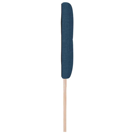 LED sengegavl med LED-lysstrimler Blå 180 cm Stof