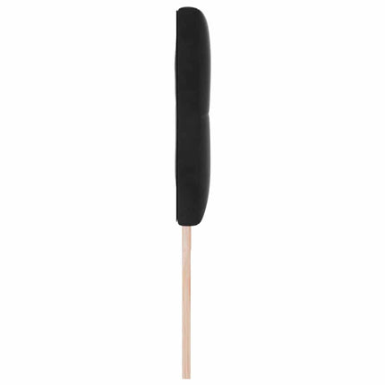 LED sengegavl med LED-lysstrimler Sort 180 cm Fløjl
