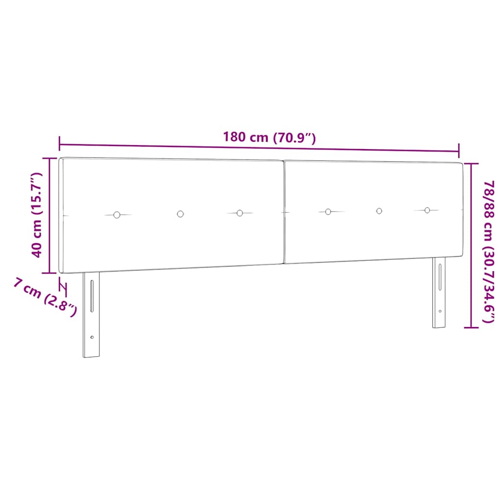 LED sengegavl med LED -strimmellys Grøn 180 cm Polyester