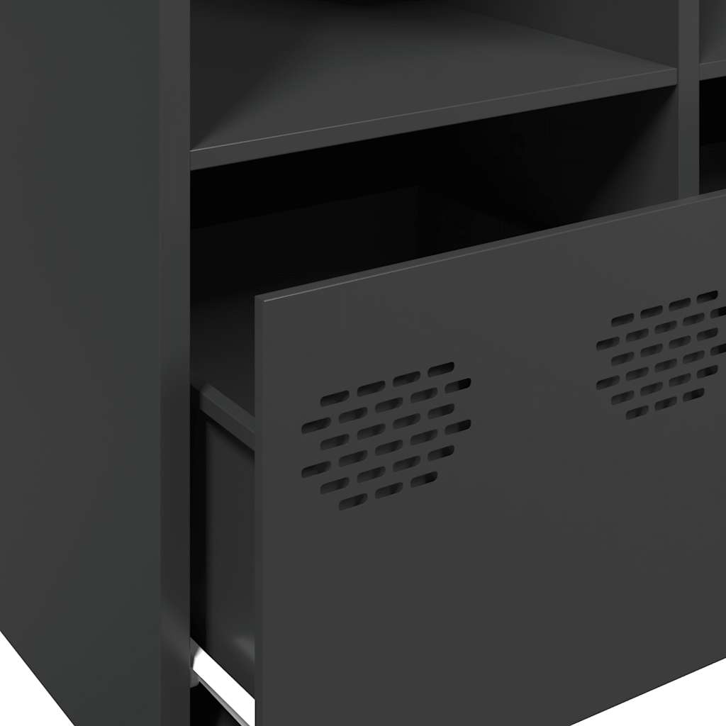 skænk 135x39x73,5 cm koldvalset stål sort