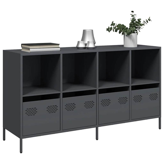 skænk 135x39x73,5 cm koldvalset stål antracitgrå