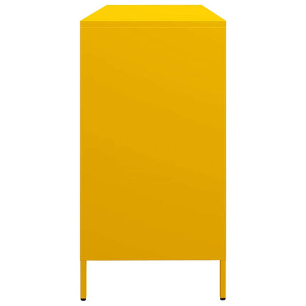 skab 135x39x73,5 cm koldvalset stål sennepsgul