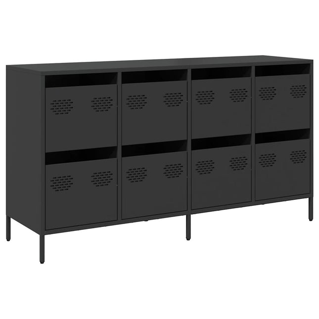 skænk 135x39x73,5 cm koldvalset stål sort