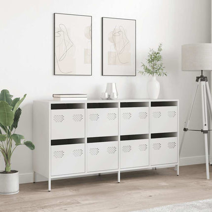 skænk 135x39x73,5 cm koldvalset stål hvid