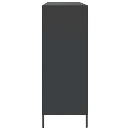 skænk 135x39x103,5 cm koldvalset stål sort