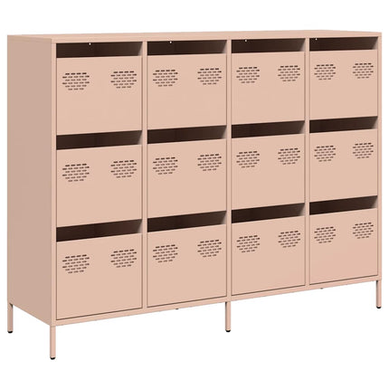 skab 135x39x103,5 cm koldvalset stål lyserød