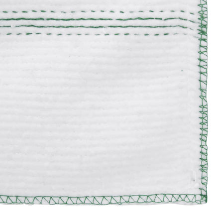 rengøringsklude 5 stk. 50x60 cm hvid med grønne striber