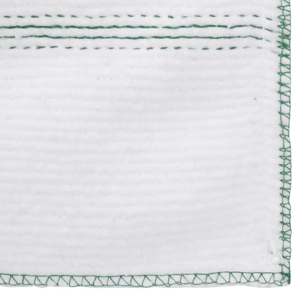 rengøringsklude 5 stk. 50x60 cm hvid med grønne striber