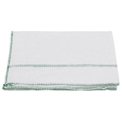 rengøringsklude 50 stk. 50x60 cm hvid med grønne striber