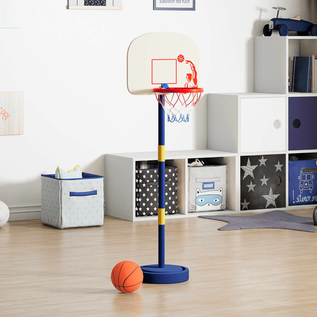 basketballstativ med bold og pumpe 90/121 cm justerbar højde