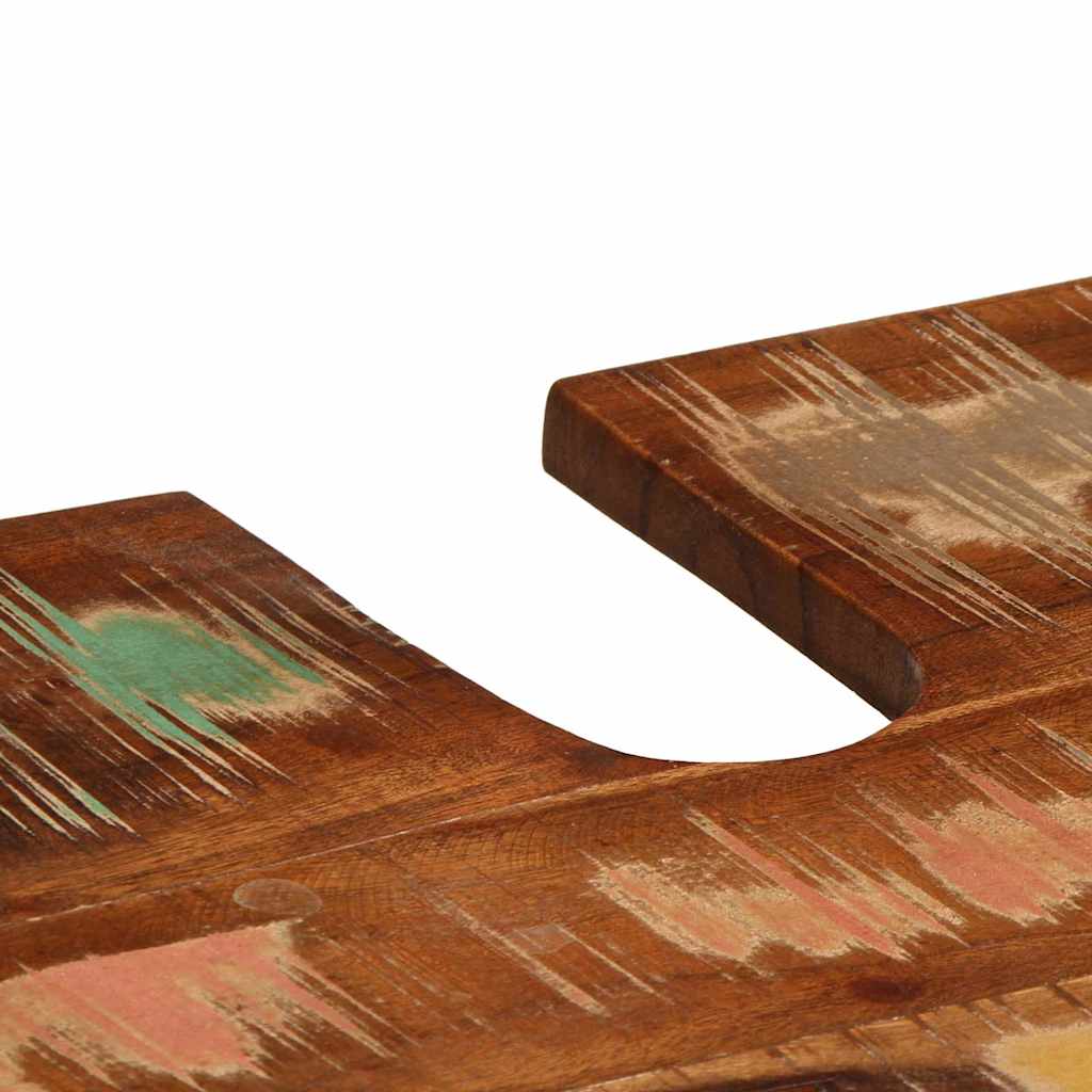 Badeværelsesmøbel sæt med dør 2 pcs Brun Massivt genanvendt træ