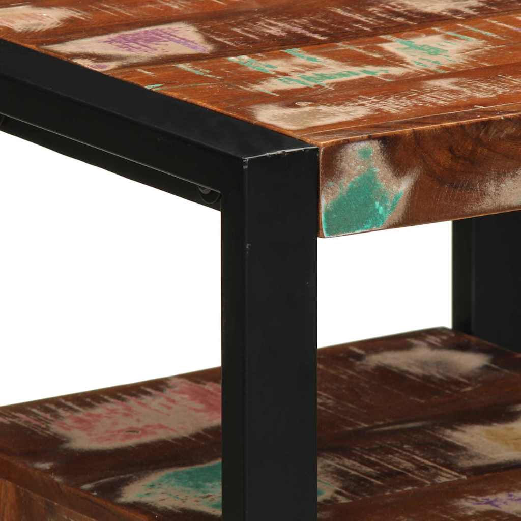 Badeværelsesmøbel sæt med dør 2 pcs Brun Massivt genanvendt træ