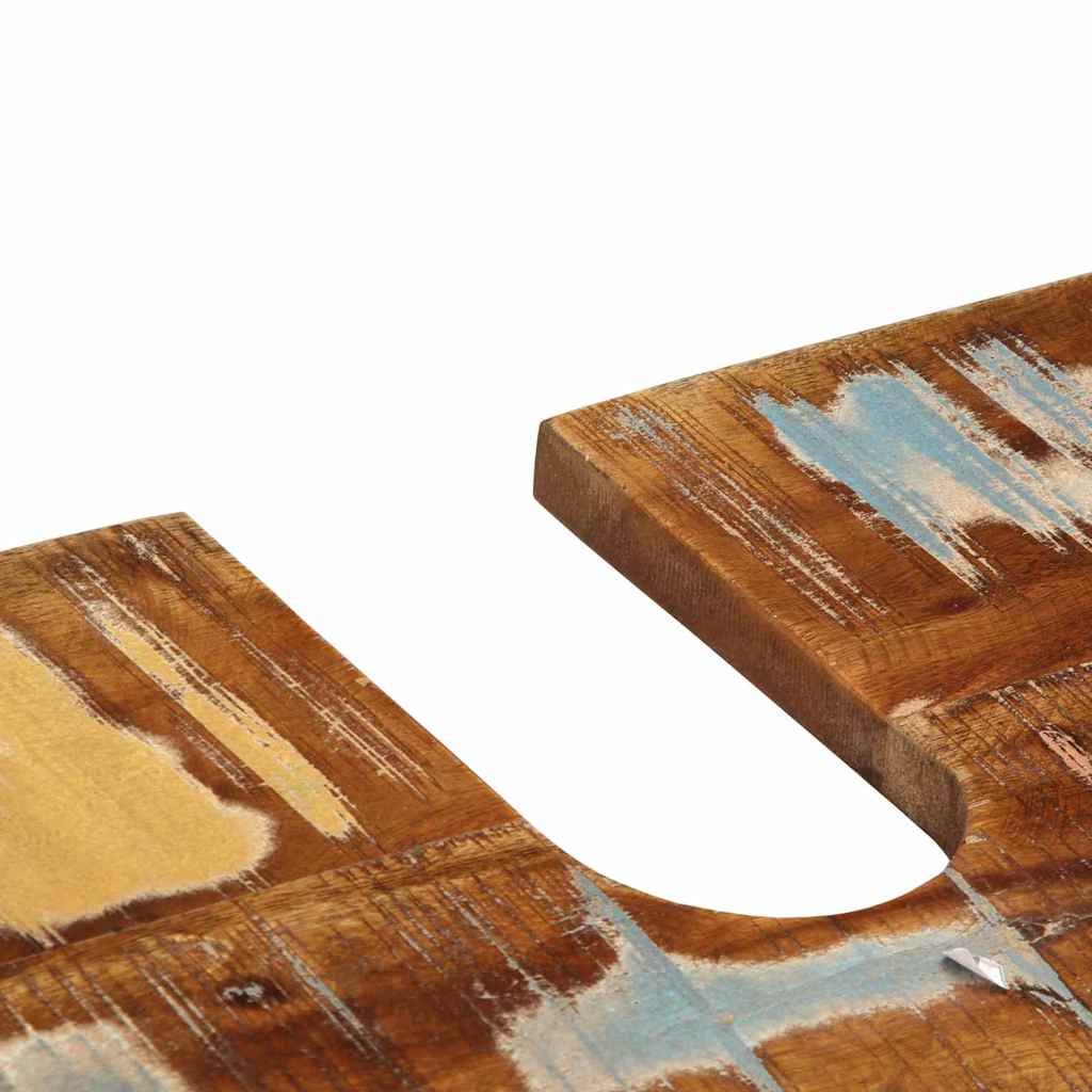 Badeværelsesmøbel sæt 2 pcs Flerfarvet Solid genvundet træ