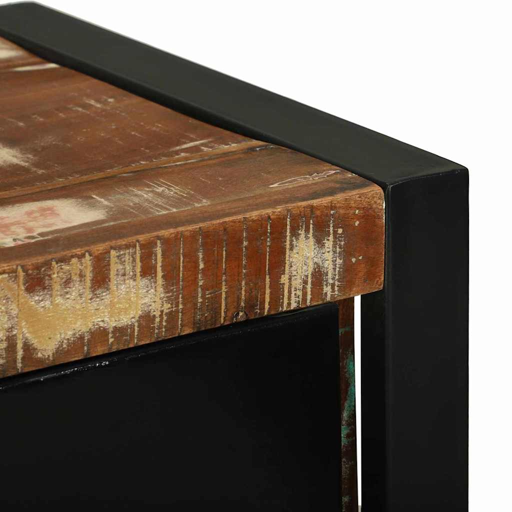 Badeværelsesmøbel sæt med hylde 4 pcs Brun Solid genbrugs træ