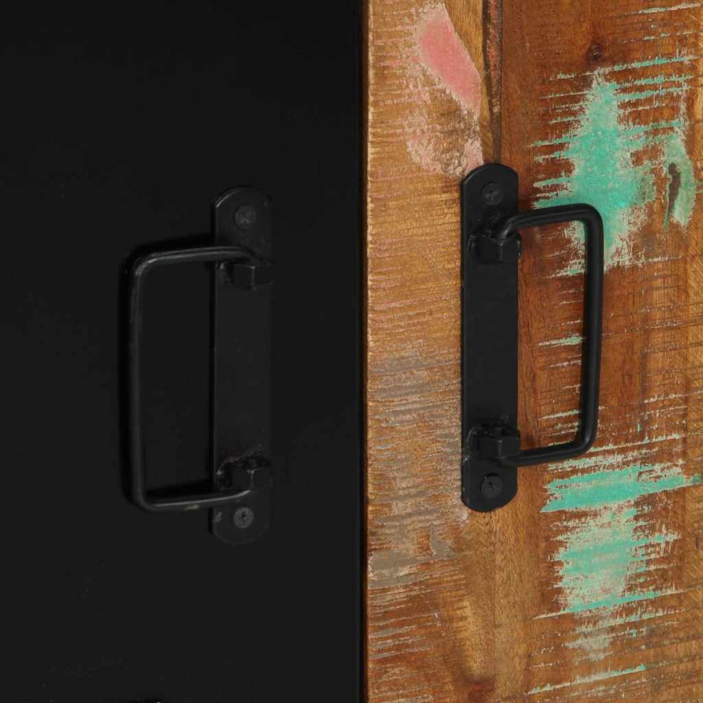 Badeværelsesmøbel sæt med hylde 4 pcs Brun Solid genbrugs træ