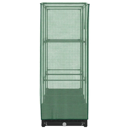 højbed med drivhusovertræk 80x40x123 cm rattan-look