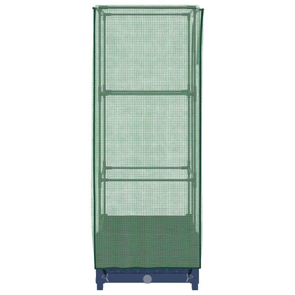 højbed med drivhusovertræk 40x40x123 cm rattan-look