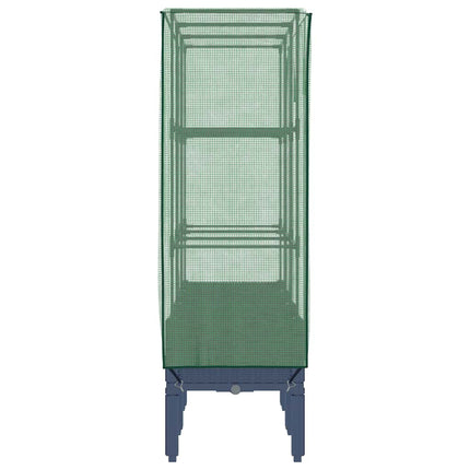højbed med drivhusovertræk 120x40x140 cm rattan-look