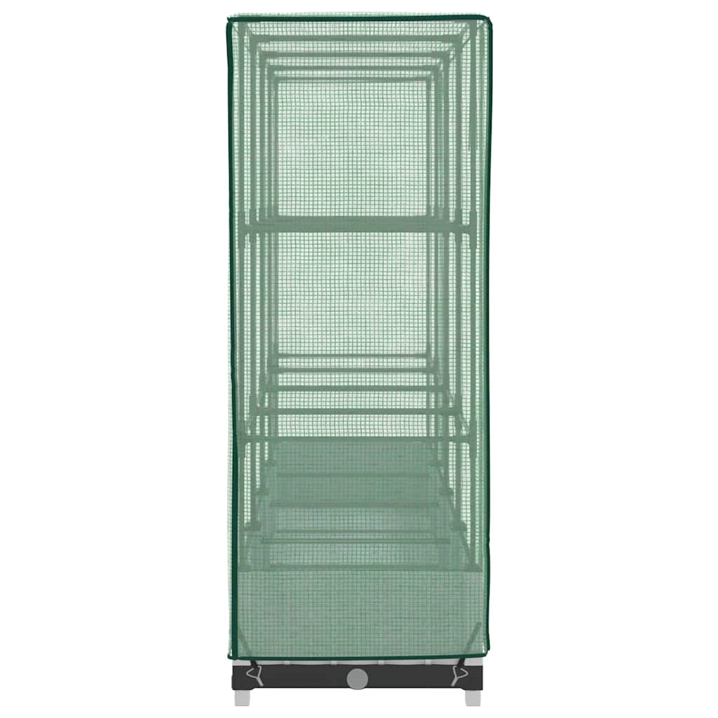 højbed med drivhusovertræk 160x40x123 cm rattan-look