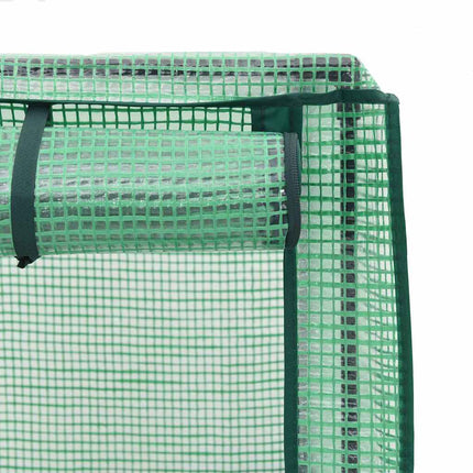 højbed med drivhusovertræk 80x40x123 cm rattan-look