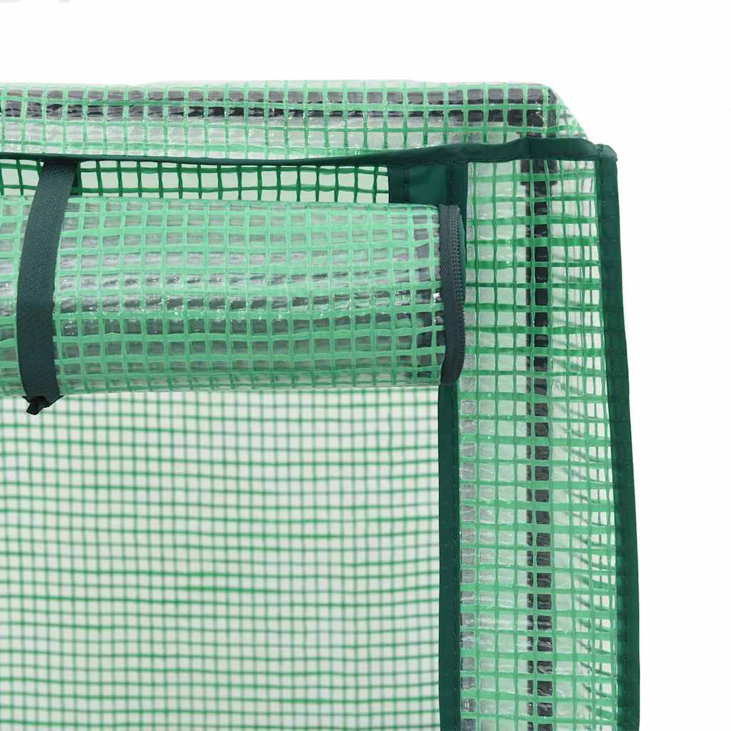 højbed med drivhusovertræk 120x40x138 cm rattan-look