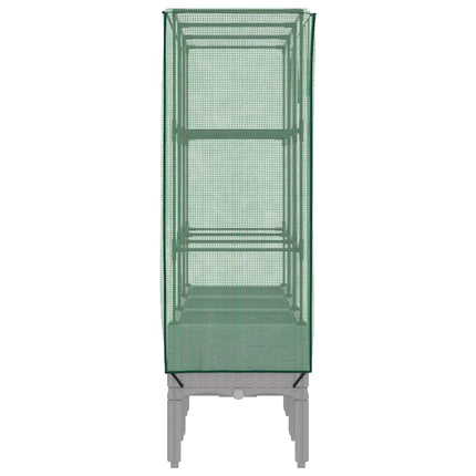 højbed med drivhusovertræk 120x40x140 cm rattan-look