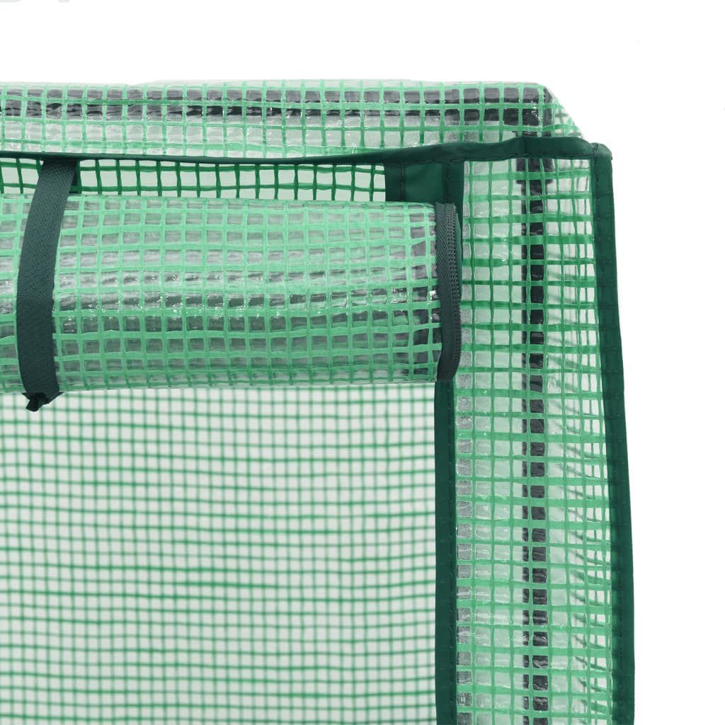 højbed med drivhusovertræk 160x40x140 cm rattan-look