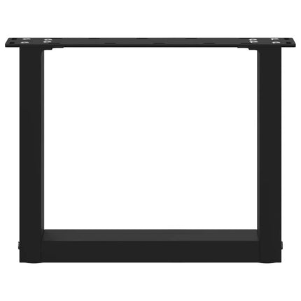 sofabordsben U-formet 2 stk. sort 30x(30-31) cm stål