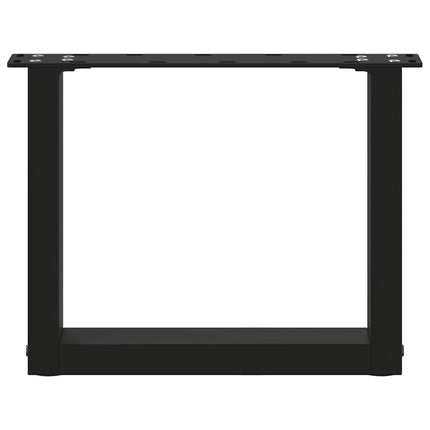 sofabordsben U-formet 2 stk. sort 40x(30-31) cm stål