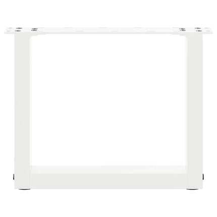 sofabordsben U-formet 2 stk. hvid 40x(30-31) cm stål