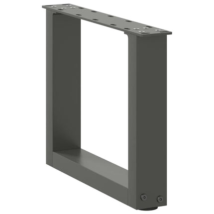 sofabordsben U-formet 2 stk. antracit 40x(30-31) cm stål