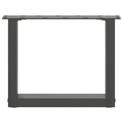 sofabordsben U-formet 2 stk. antracit 40x(30-31) cm stål