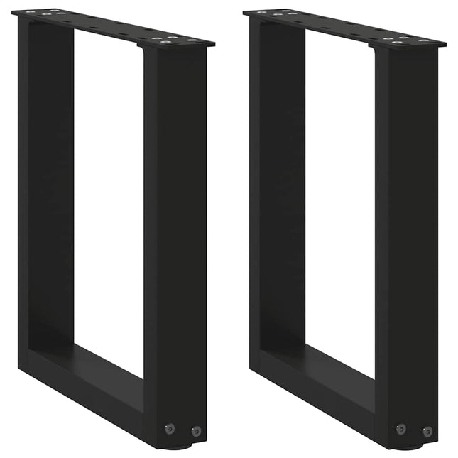 sofabordsben U-formet 2 stk. sort 28 x (42-43) cm stål
