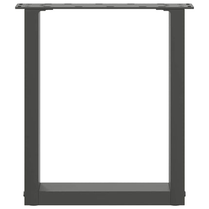 sofabordsben U-formet 2 stk. antracit 28 x (42-43) cm stål
