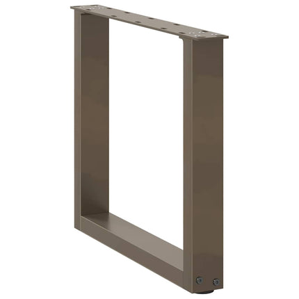 sofabordsben U-formet 2 stk. naturstål 50x(42-43) cm stål