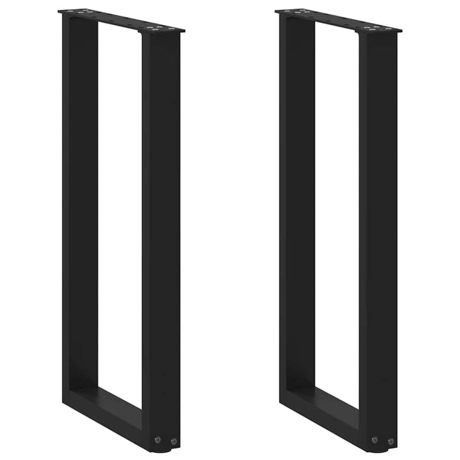 konsolbordben U-formet 2 stk. sort 28 x (72-73) cm stål