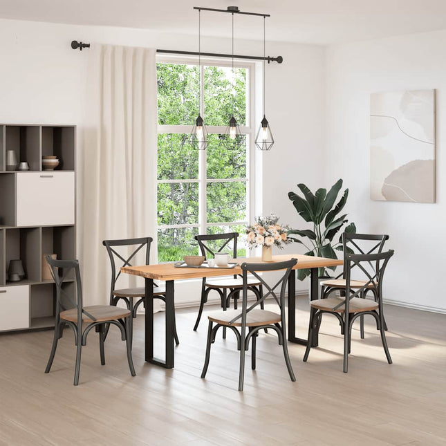 konsolbordben U-formet 2 stk. sort 28 x (72-73) cm stål