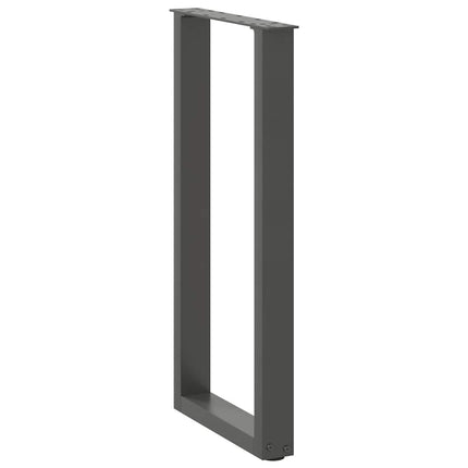 konsolbordben U-formet 2 stk. antracit 28 x (72-73) cm stål