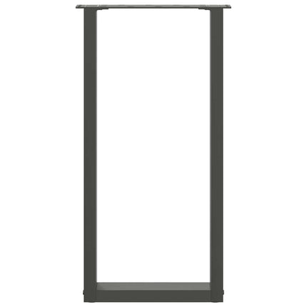 konsolbordben U-formet 2 stk. antracit 28 x (72-73) cm stål