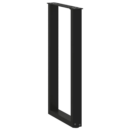 konsolbordben U-formet 2 stk. sort 38 x (72-73) cm stål