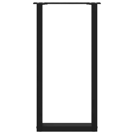 konsolbordben U-formet 2 stk. sort 38 x (72-73) cm stål