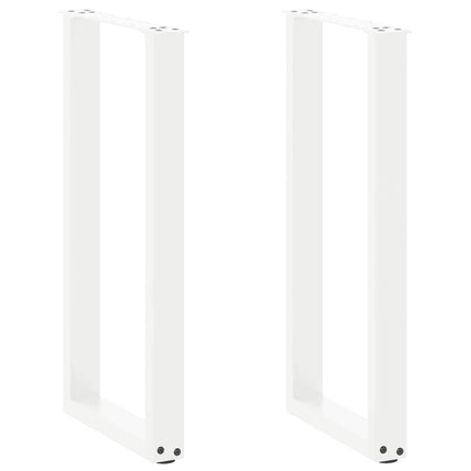 konsolbordben U-formet 2 stk. hvid 38 x (72-73) cm stål