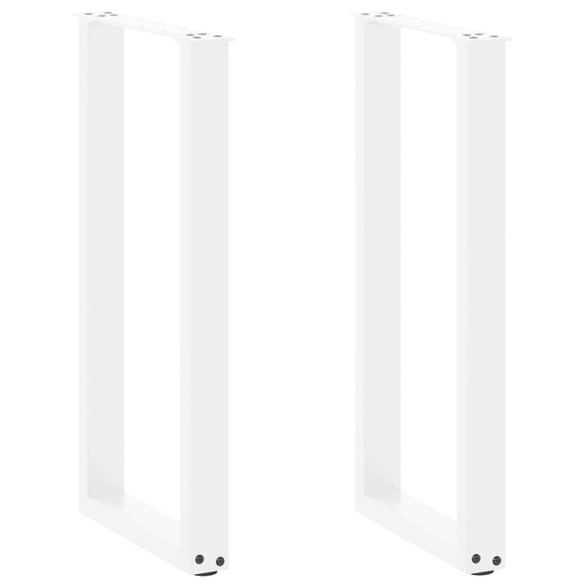 konsolbordben U-formet 2 stk. hvid 38 x (72-73) cm stål