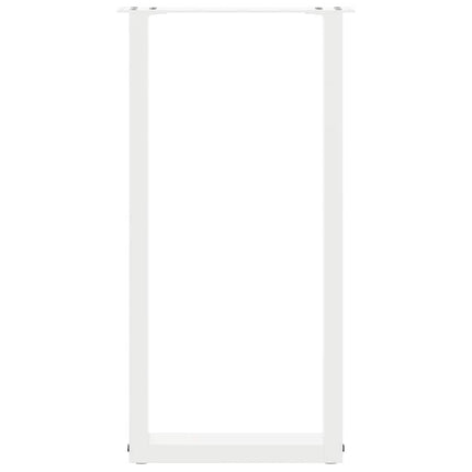 konsolbordben U-formet 2 stk. hvid 38 x (72-73) cm stål
